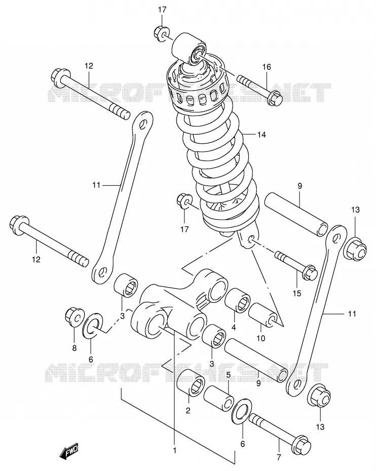 BIELLETTE DE SUSPENSION ARRIERE (GSX-R400RL/RM/RN/RP/RR) Suzuki MOTO 400 GSX-R 1990  GSX-R400RFL(E30)