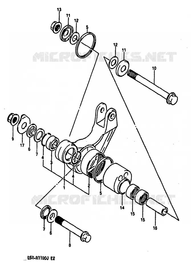 BIELLETTE DE SUSPENSION ARRIERE Suzuki MOTO 1100 GSX-R 1987  GSX-R1100H(G/H/J)