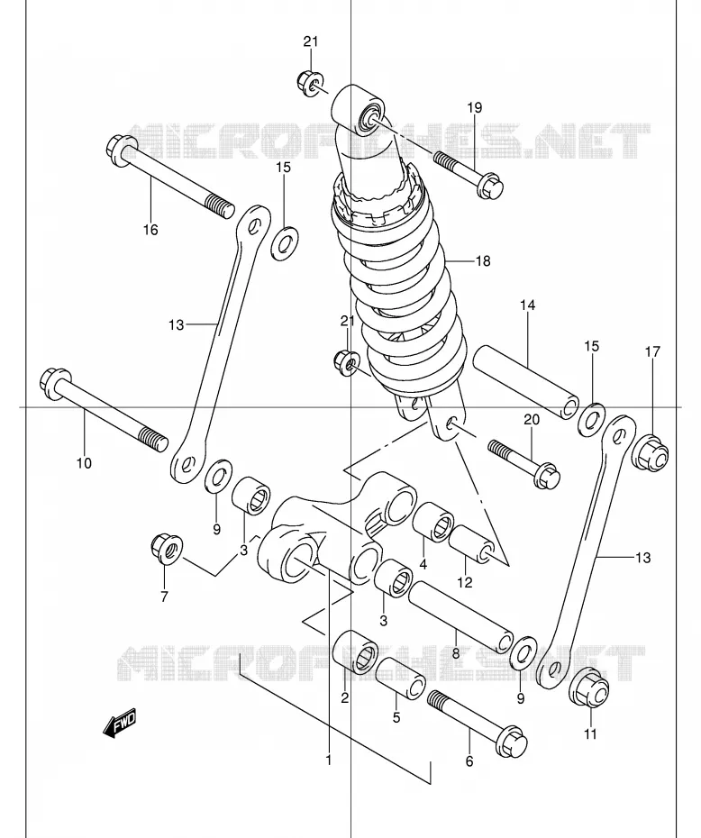 BIELLETTE DE SUSPENSION ARRIERE Suzuki MOTO 1200 BANDIT 2004  GSF1200K4(E2)