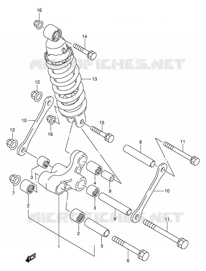 BIELLETTE DE SUSPENSION ARRIERE Suzuki MOTO 250 BANDIT 2000  GSF250VY(E24)