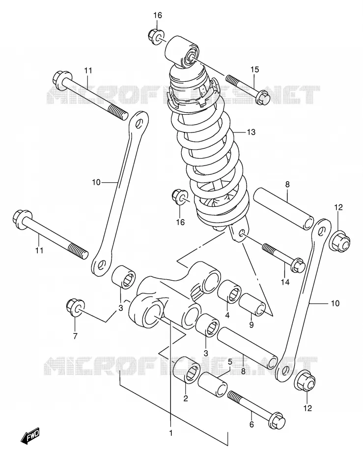 BIELLETTE DE SUSPENSION ARRIERE Suzuki MOTO 600 BANDIT 1995  GSF600US(E2)