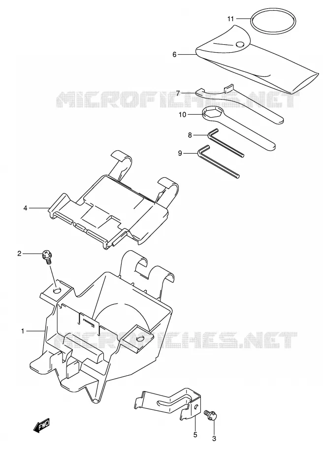 BOITE - TROUSSE A OUTILS Suzuki MOTO 650 BANDIT 2006  GSF650K6(E2)