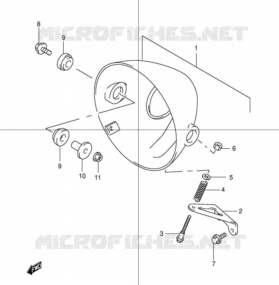 BOL DE PHARE (WITH OUT COWLING) Suzuki MOTO 600 BANDIT 2004  GSF600SUK4(E2)