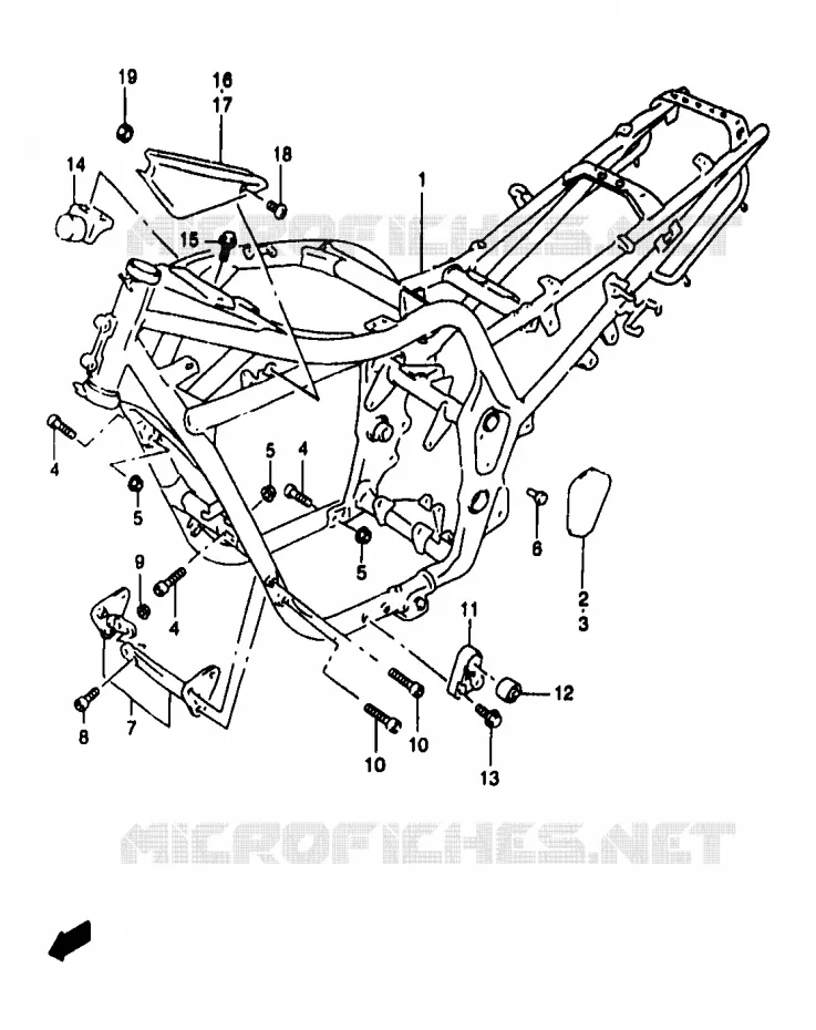 CADRE (GSF1200SAV) Suzuki MOTO 1200 BANDIT 1999  GSF1200X/GSF1200SX/GSF1200SAX
