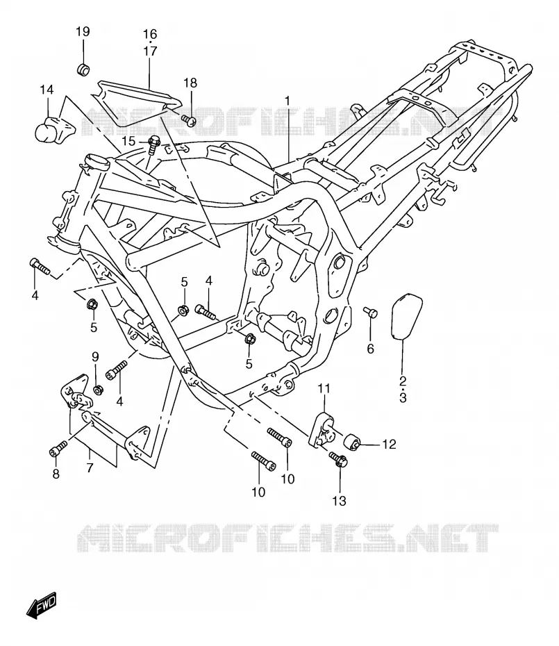 CADRE (GSF1200SAX) Suzuki MOTO 1200 BANDIT 2000  GSF1200SY(E2)