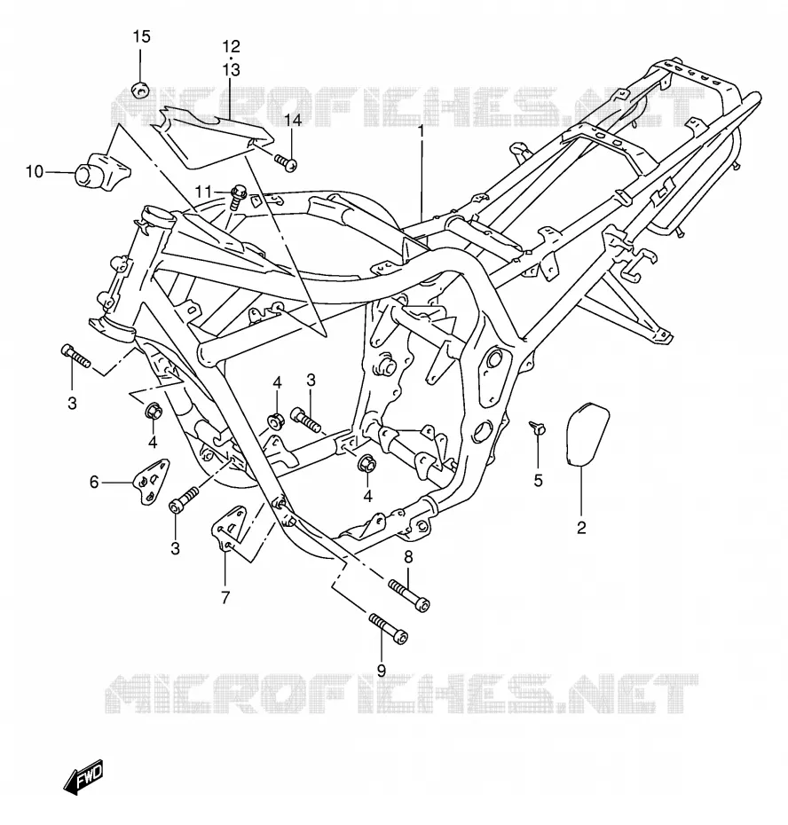 CADRE (GSF600S/US/T/UT) Suzuki MOTO 600 BANDIT 1998  GSF600W(E2)