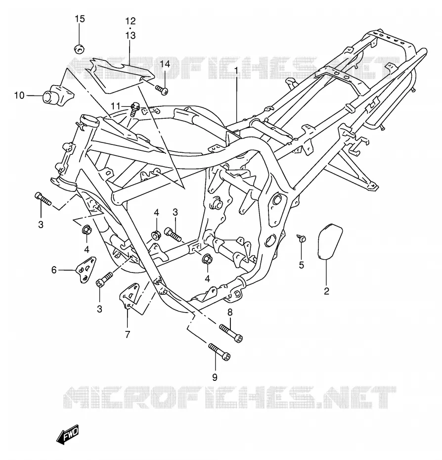 CADRE (GSF600ST/SUT) Suzuki MOTO 600 BANDIT 1997  GSF600SUV(E2)