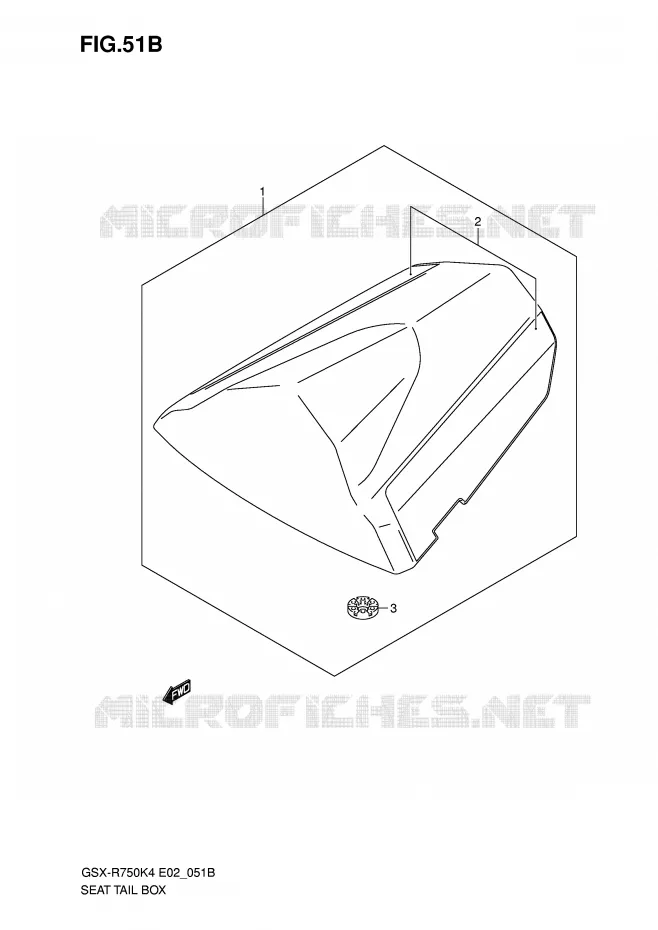 CAPOT DE SELLE (GSX-R750XK5/U2XK5) Suzuki MOTO 750 GSX-R 2005  GSX-R750U2XK5(E2)