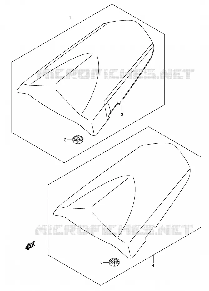 CAPOT DE SELLE (MODELE K4) Suzuki MOTO 1000 GSX-R 2004  GSX-R1000U2K4(E2)