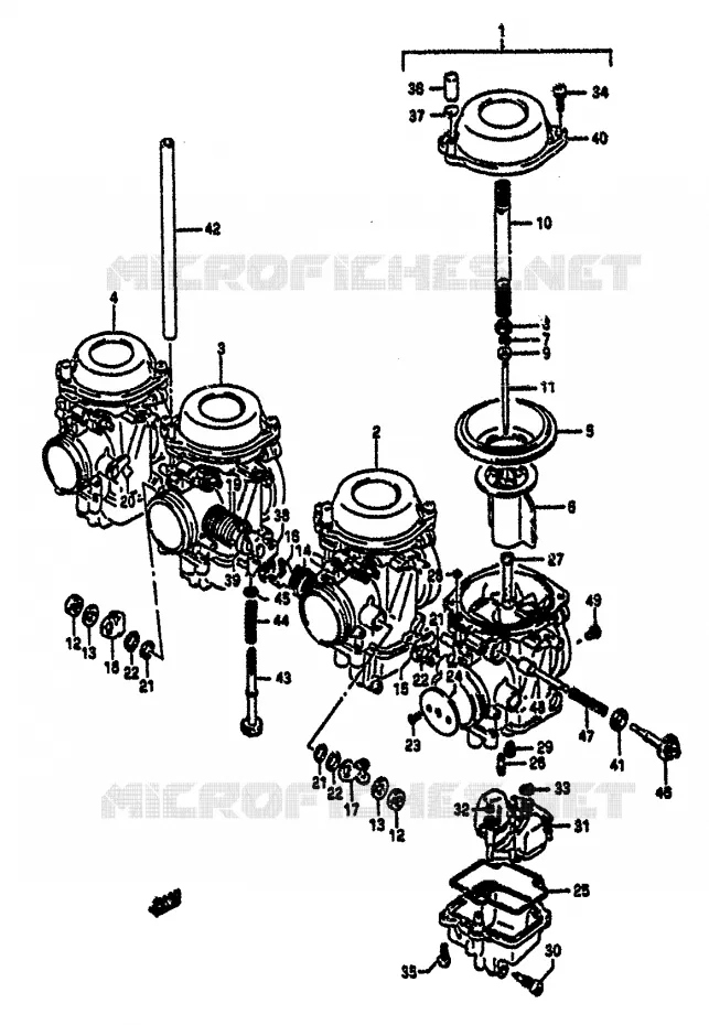 CARBURATEUR (E18,E39) Suzuki MOTO 1100 GSX-R 1991  GSX-R1100M(M/N)