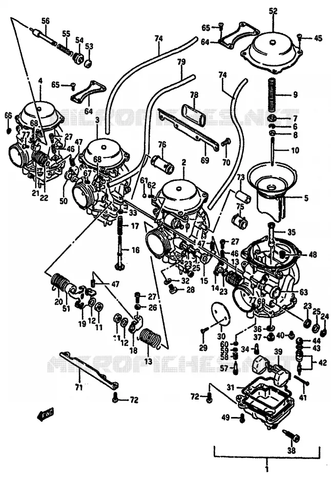CARBURATEUR (MODELE H E18) Suzuki MOTO 750 GSX-R 1985  GSX-R750F(F/G/H) E34