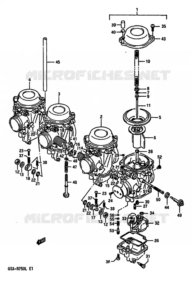 CARBURATEUR (MODELE J/K) Suzuki MOTO 750 GSX-R 1989  GSX-R750K(K/L/M)