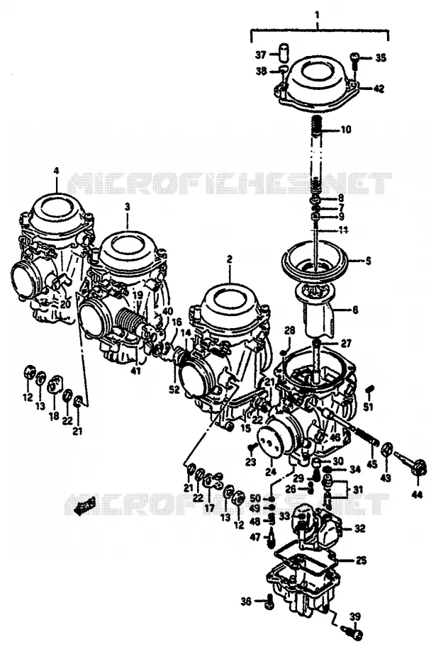 CARBURATEUR (VOIR NOTE) Suzuki MOTO 1100 GSX-R 1992  GSX-R1100 N (M/N)