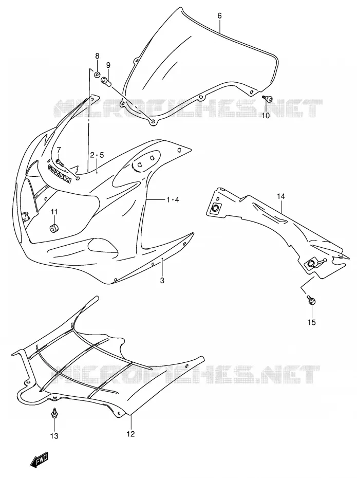 CARENAGES - ETIQUETTES (MODELE K2) Suzuki MOTO 600 GSX-R 2003  GSX-R600ZK3(E2)
