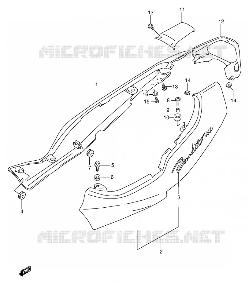CARENAGES ARRIERE  (GSF600X/UX) Suzuki MOTO 600 BANDIT 1999  GSF600SUX(E2)