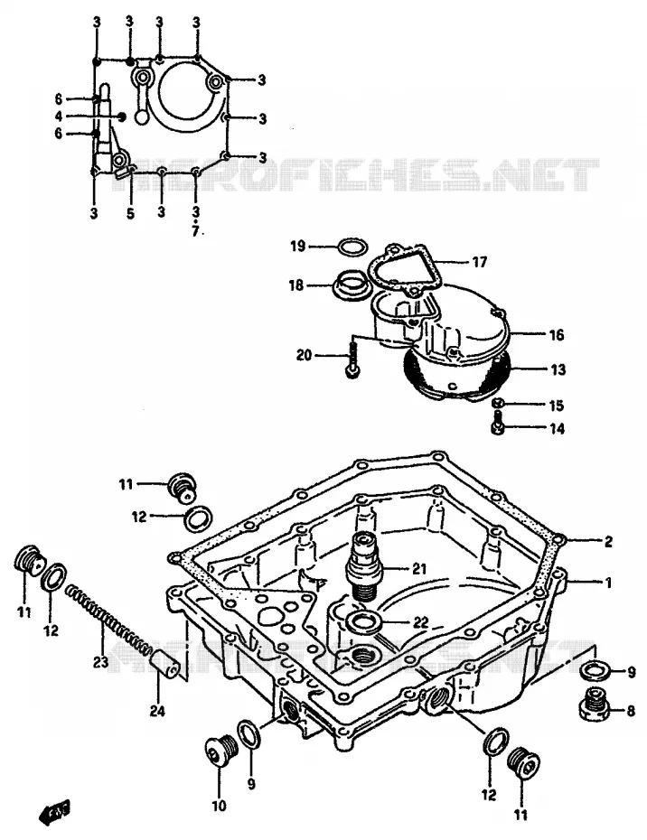 CARTER INFERIEUR Suzuki MOTO 750 GSX-R 1985  GSX-R750F(F/G/H)