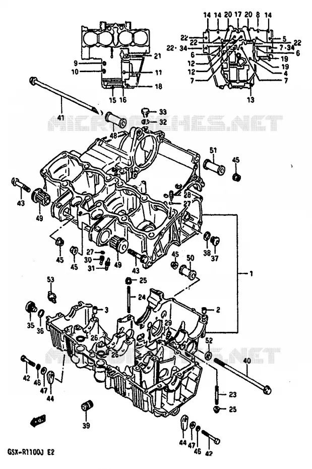 CARTER Suzuki MOTO 1100 GSX-R 1986  GSX-R1100G(G/H/J)