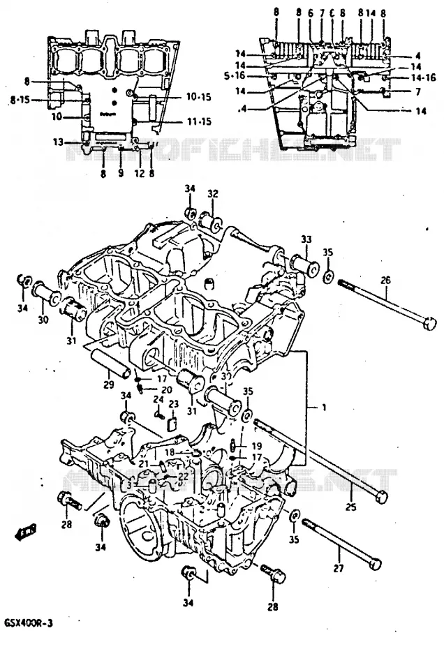 CARTER Suzuki MOTO 400 GSX-R 1987  GSX-R400H