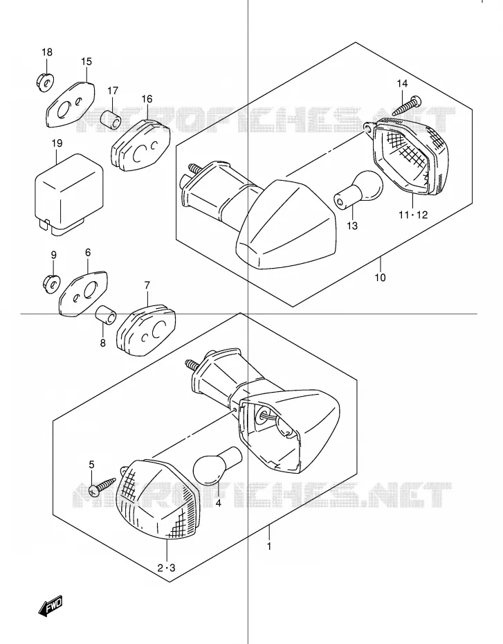 CLIGNOTANTS (GSF600SY/SUY/SK1/SK2/SK3/SK4/SUK1/SUK2/SUK3/SUK4) Suzuki MOTO 600 BANDIT 2000  GSF600Y(E2)