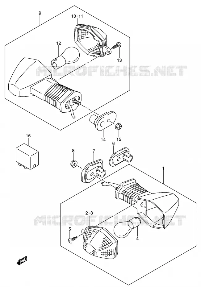 CLIGNOTANTS (MODELE K5) Suzuki MOTO 650 BANDIT 2006  GSF650UAK6(E2)