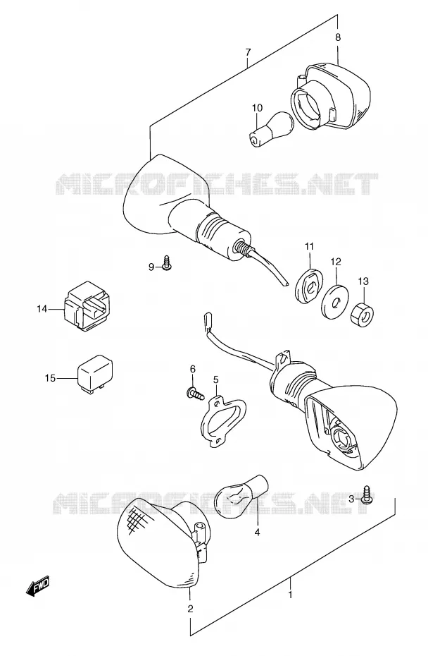 CLIGNOTANTS Suzuki MOTO 600 GSX-R 1997  GSX-R600V(E2)