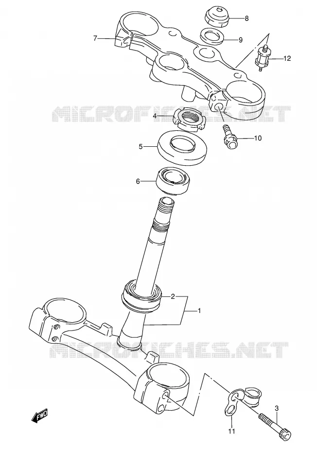 COLONNE DE DIRECTION Suzuki MOTO 1100 GSX-R 1995  GSX-R1100WSKS(E28)