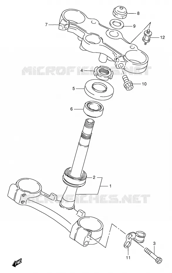COLONNE DE DIRECTION Suzuki MOTO 1100 GSX-R 1997  GSX-R1100WV(E2)