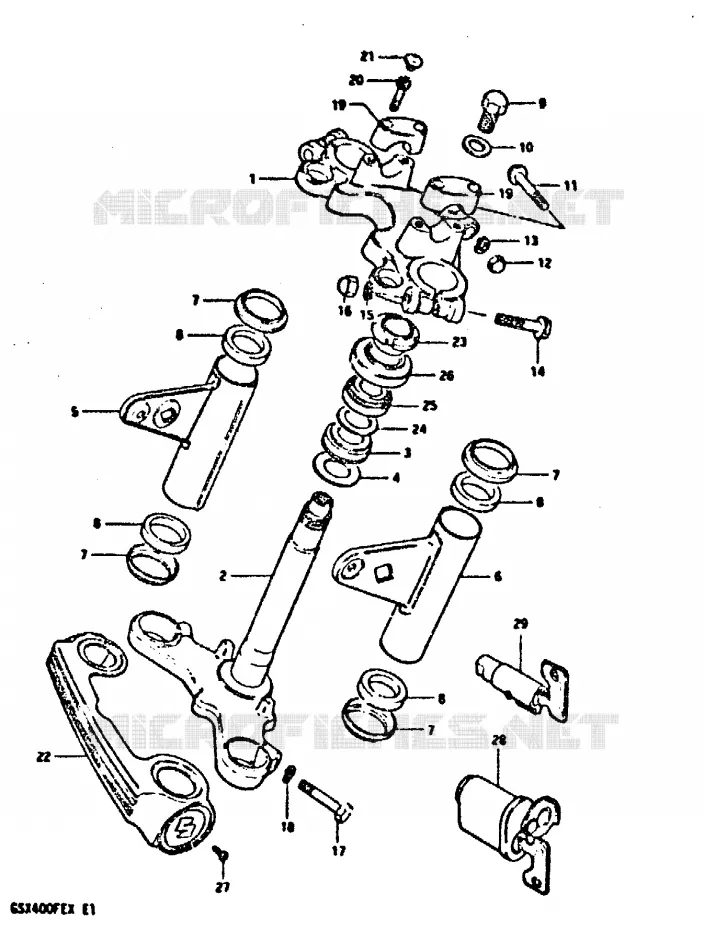 COLONNE DE DIRECTION Suzuki MOTO 400 GSX 1981  GSX400FEX