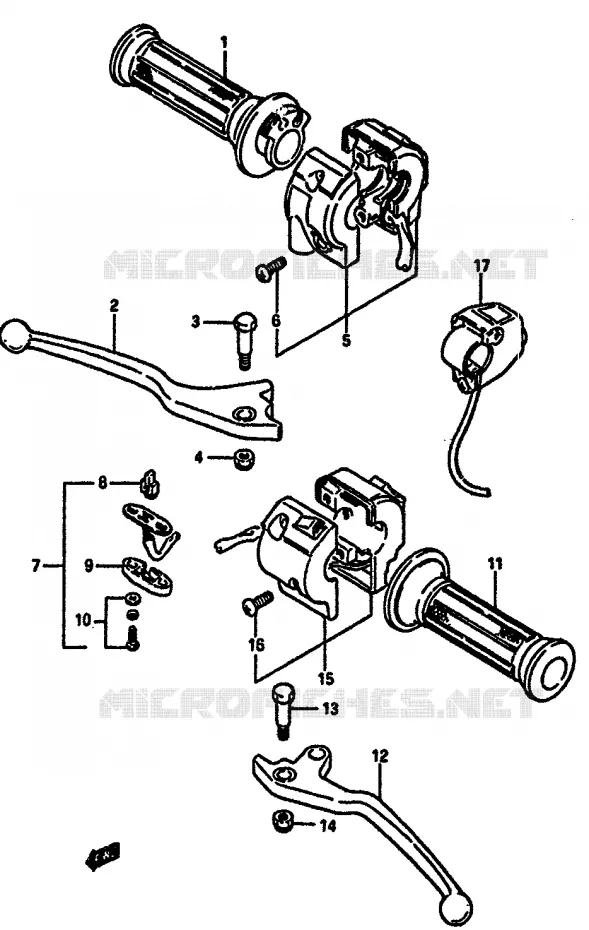 COMMODOS (MODELE F) Suzuki MOTO 750 GSX-R 1987  GSX-R750H(F/G/H)