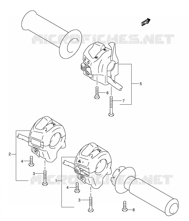 COMMODOS (MODELE K3) Suzuki MOTO 1300 HAYABUSA 2002  GSX1300RU1K2(E2)