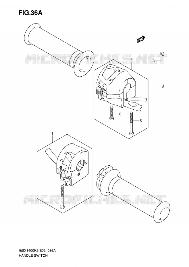 COMMODOS (MODELE K4) Suzuki MOTO 1400 GSX 2003  GSX1400K3(E2)