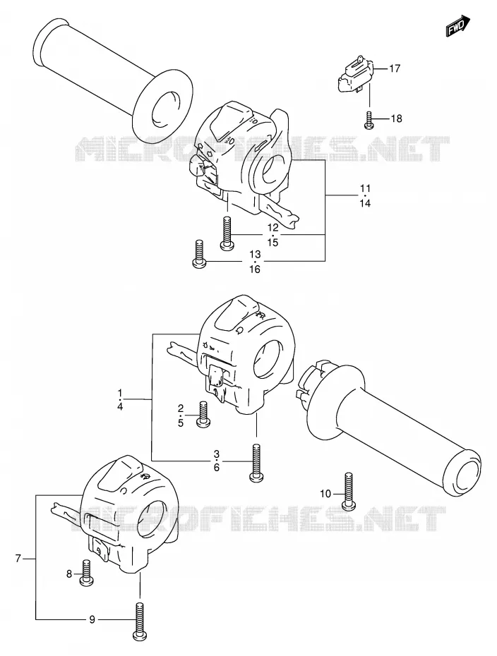 COMMODOS (MODELE V/W/X) Suzuki MOTO 600 BANDIT 1996  GSF600T(E2)