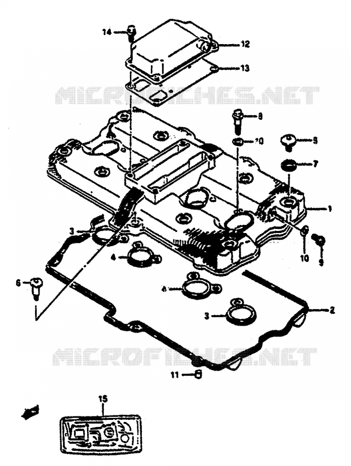 COUVERCLE DE CULASSE Suzuki MOTO 1100 GSX-R 1991  GSX-R1100M(M/N)