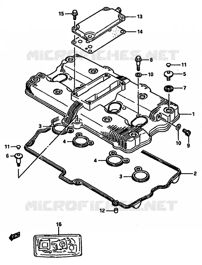 COUVERCLE DE CULASSE Suzuki MOTO 750 GSX-R 1985  GSX-R750F(F/G/H)