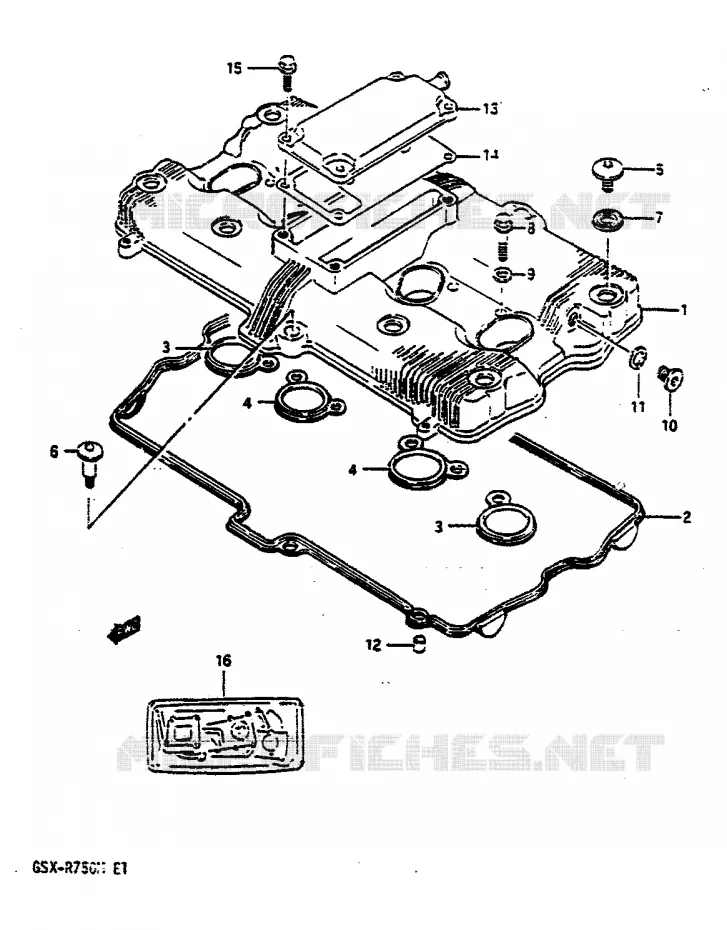 COUVERCLE DE CULASSE Suzuki MOTO 750 GSX-R 1991  GSX-R750M