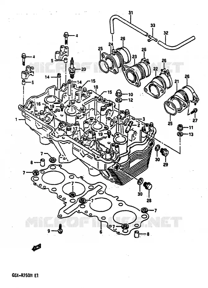 CULASSE Suzuki MOTO 750 GSX-R 1991  GSX-R750M