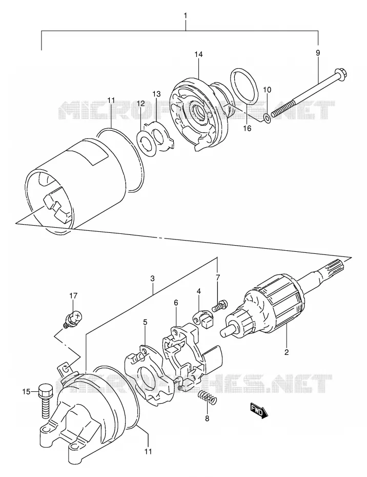 DEMARREUR Suzuki MOTO 250 BANDIT 2000  GSF250VY(E24)