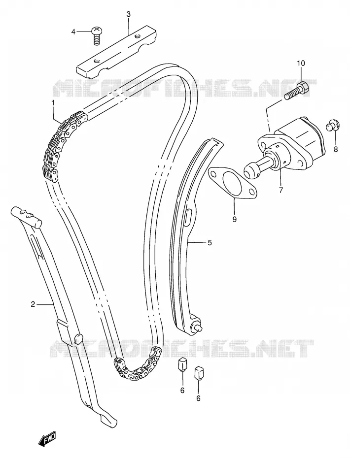 DISTRIBUTION Suzuki MOTO 250 GSX 1993  GSX250FP(E24)
