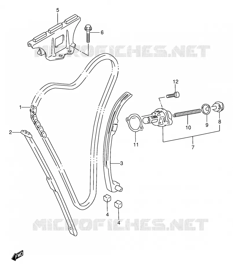 DISTRIBUTION Suzuki MOTO 600 BANDIT 1998  GSF600SW(E2)