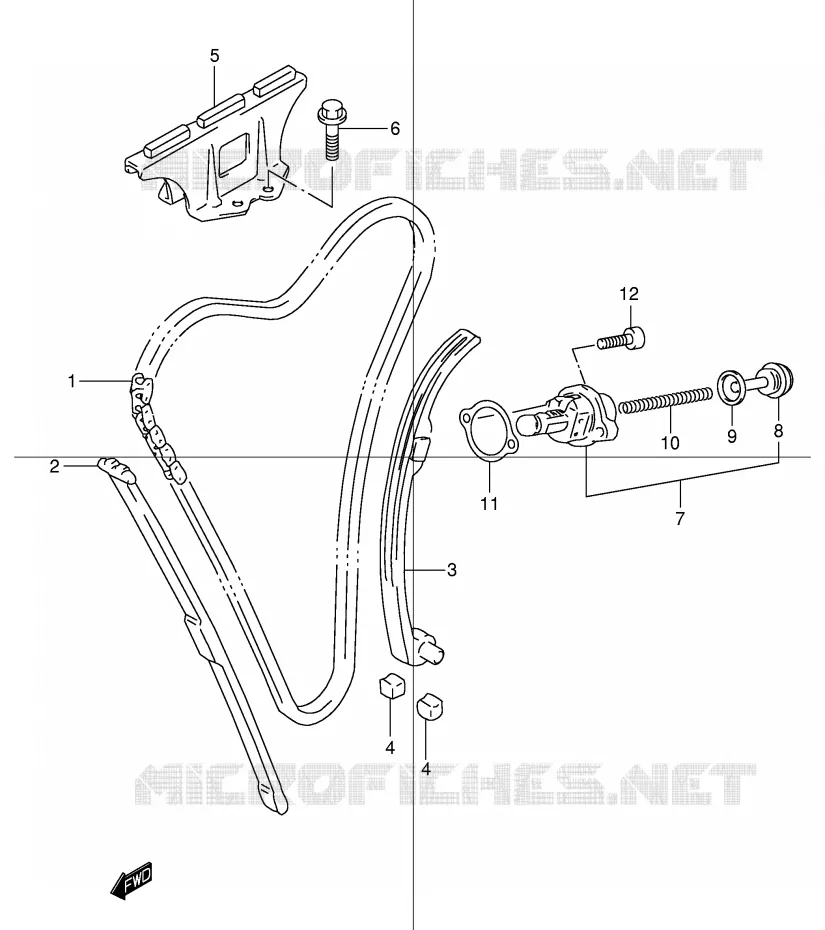 DISTRIBUTION Suzuki MOTO 600 BANDIT 2003  GSF600UK3(E2)