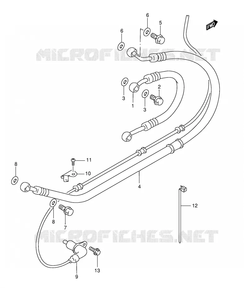 DURITE DE FREIN ARRIERE (GSF1200SAV) Suzuki MOTO 1200 BANDIT 1997  GSF1200SV(E28)