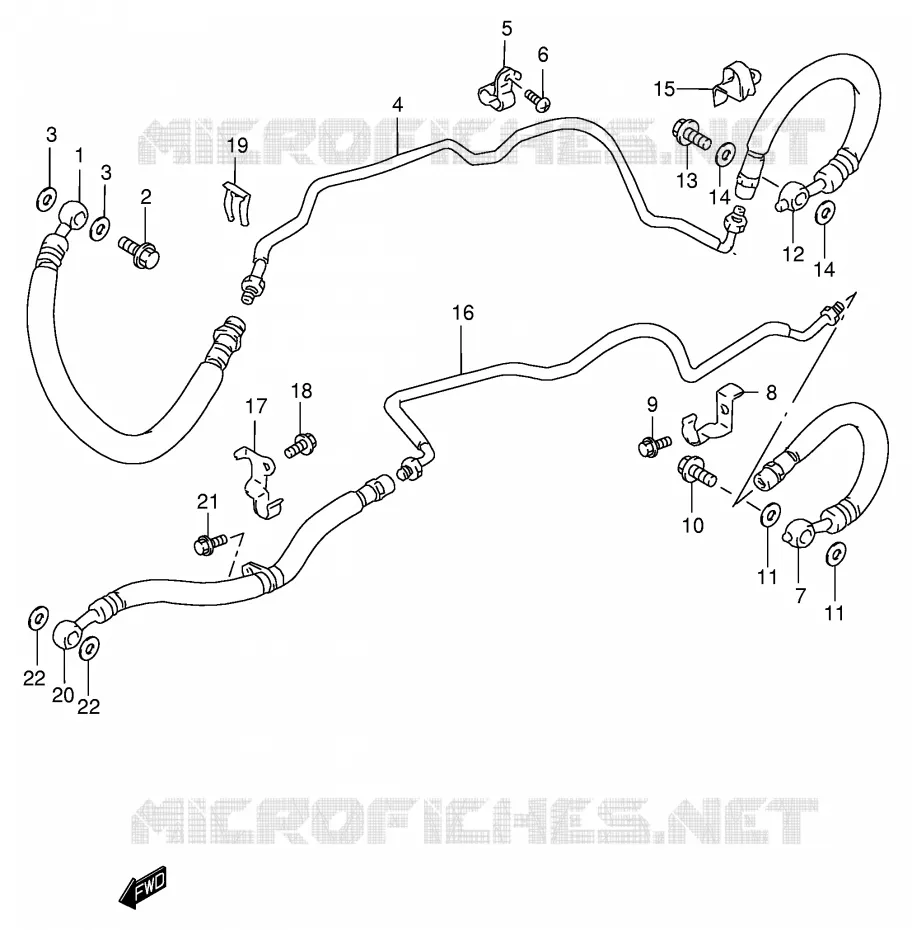 DURITE DE FREIN AVANT (GSF1200SAV/SAW/SAX/SAY) Suzuki MOTO 1200 BANDIT 1997  GSF1200SAV(E2)