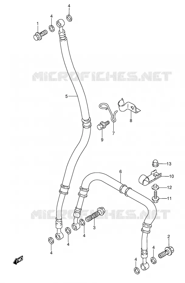 DURITE DE FREIN AVANT (MODELE P/R) Suzuki MOTO 1100 GSX-R 1997  GSX-R1100WV(E28)
