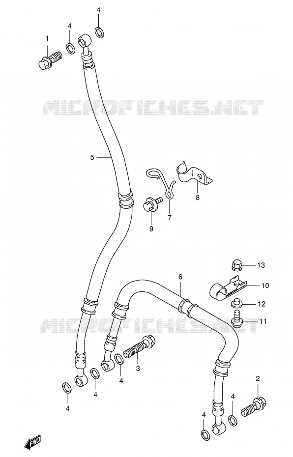 DURITE DE FREIN AVANT (MODELE P/R) Suzuki MOTO 1100 GSX-R 1998  GSX-R1100WW(E2)