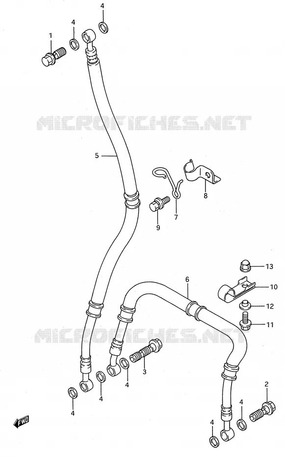 DURITE DE FREIN AVANT (MODELE R/S) Suzuki MOTO 750 GSX-R 1992  GSX-R750WN(E28)