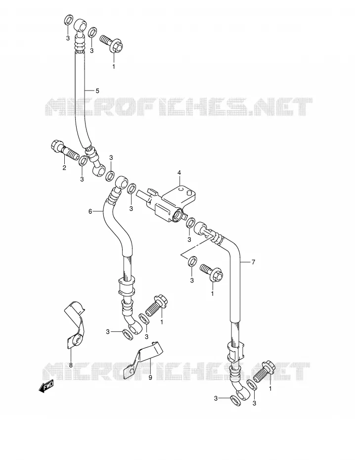 DURITE DE FREIN AVANT Suzuki MOTO 1400 GSX 2003  GSX1400U1K3(E2)