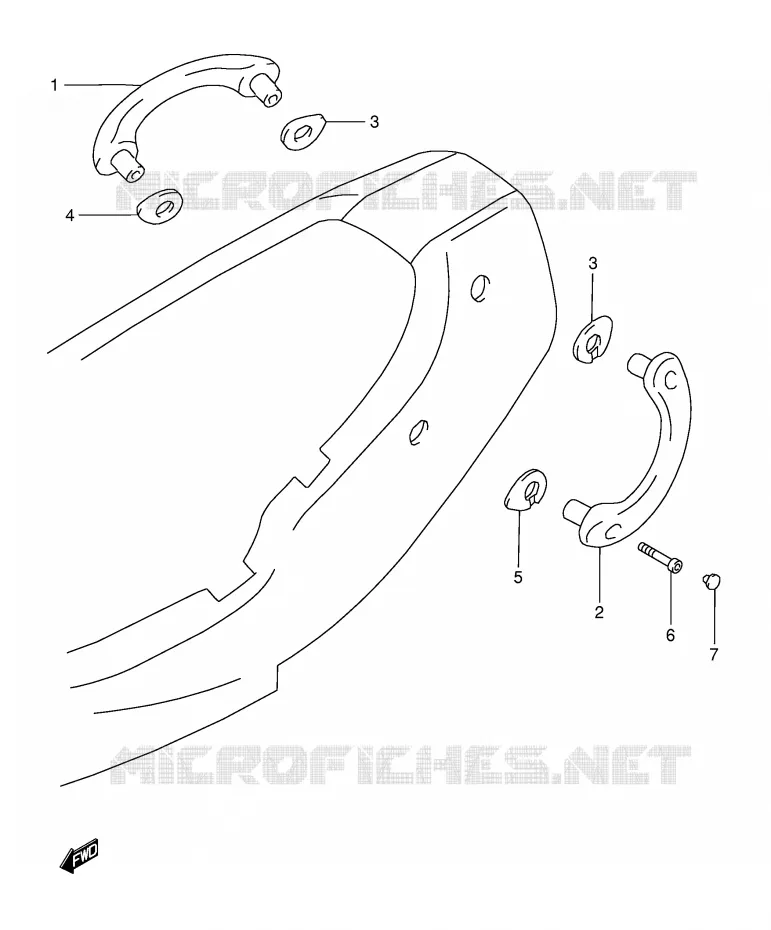 ENSEMBLE LEVIER - COMMODO DROIT Suzuki MOTO 1200 BANDIT 1999  GSF1200SX(E28)