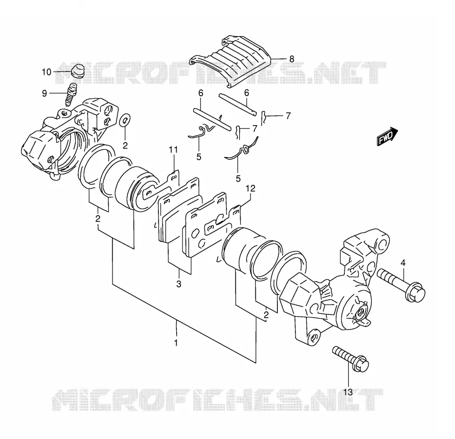 ETRIER DE FREIN ARRIERE (GSF1200SAV) Suzuki MOTO 1200 BANDIT 2000  GSF1200SY(E28)