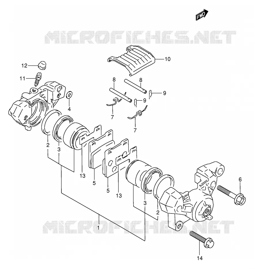 ETRIER DE FREIN ARRIERE (MODELE M) Suzuki MOTO 250 GSX 1992  GSX250FN(E24)