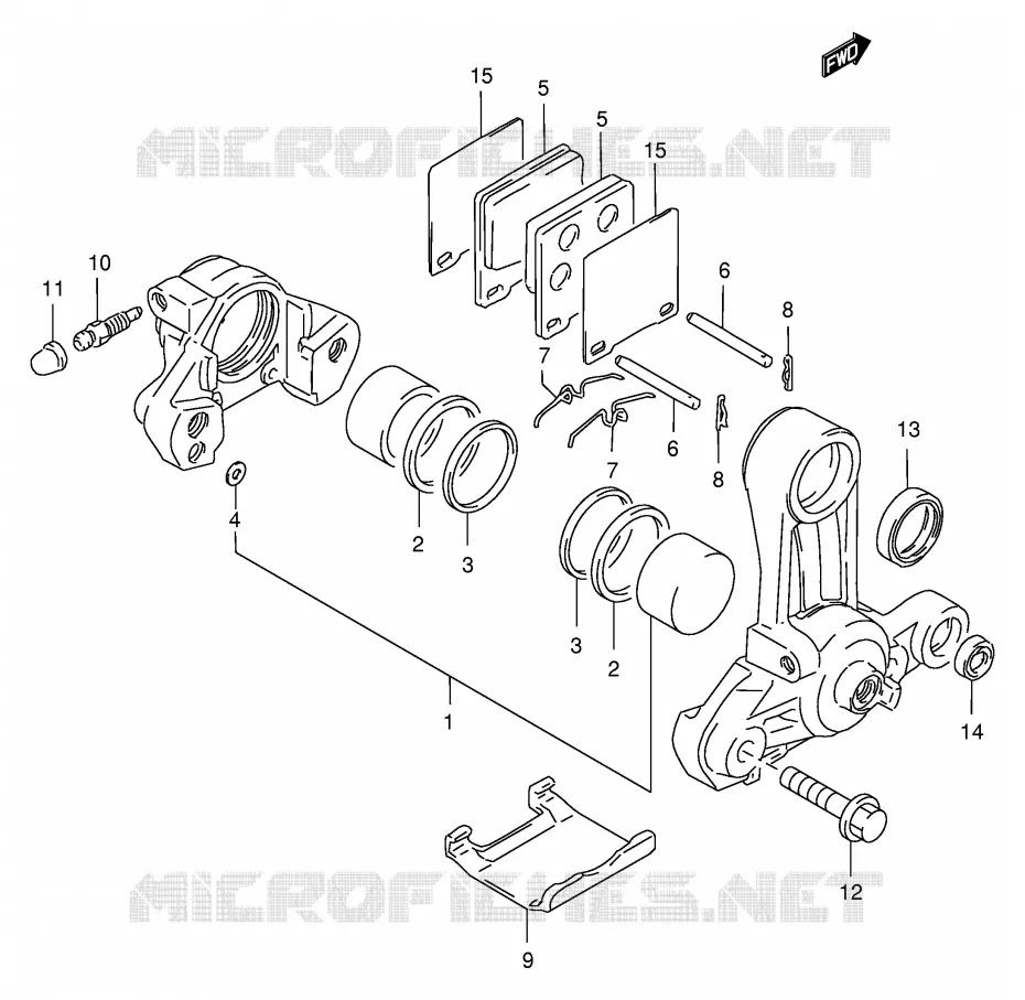 ETRIER DE FREIN ARRIERE Suzuki MOTO 400 GSX-R 1991  GSX-R400RM(E30)